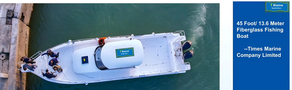 Times Marine offshore fishing boat with toilet Times Marine heavy duty cabin marine foam filled boat hull