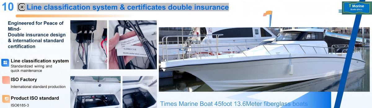 Times Marine dual console cabin boat Times Marine heavy duty cabin fishing boat