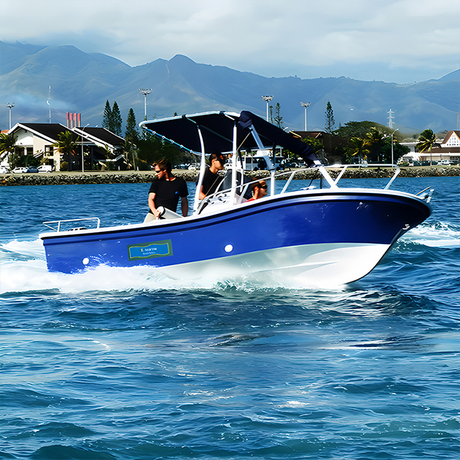 B&aacute;d panga fiberglass 19ft le haghaidh fishing.jpg