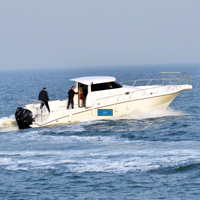 . Times Marine13.6m Enclosed Cabin Fishing Boat and Tour Yacht -Side Profile