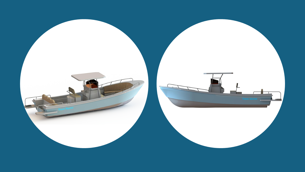 7.6m custom deep sea fishing boat