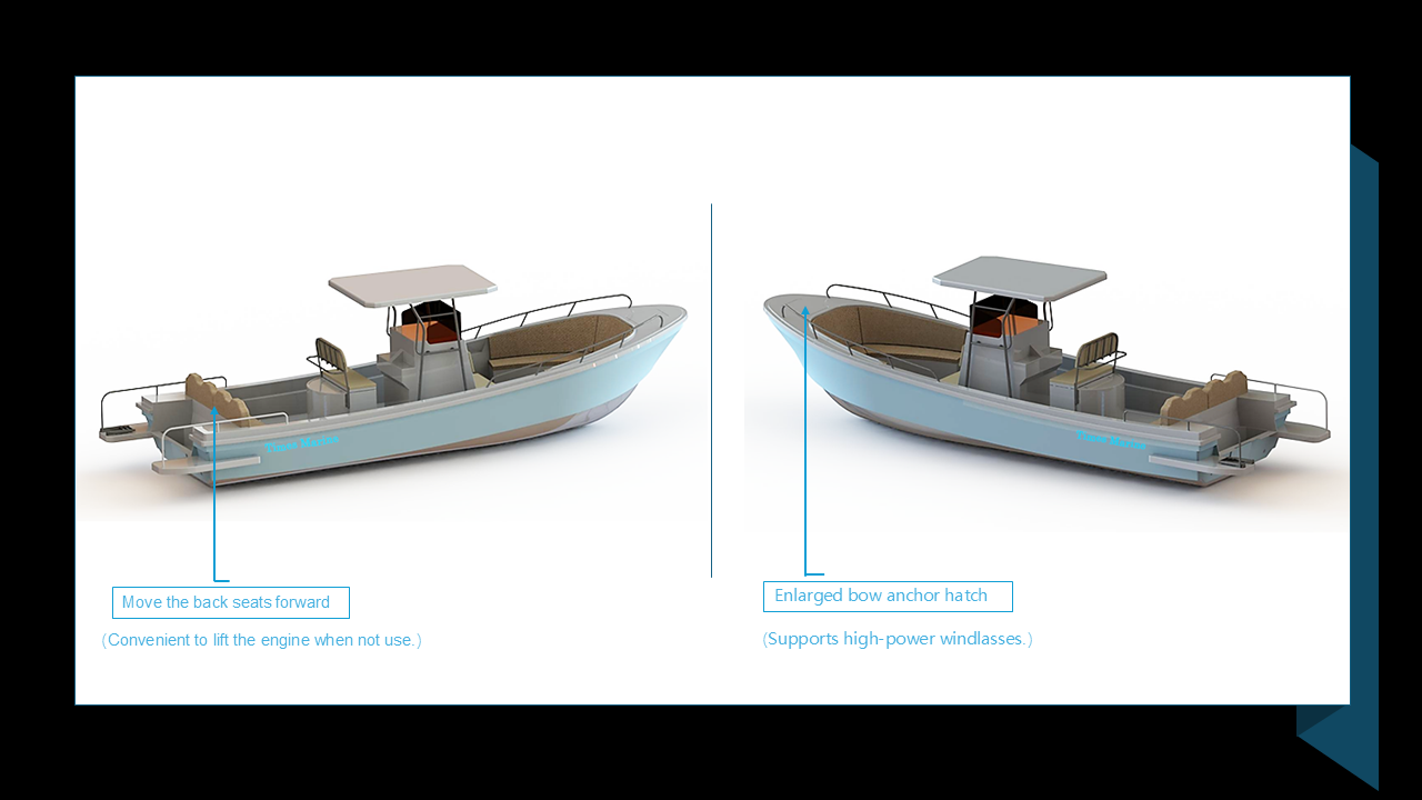 7.6m deep sea fishing boat