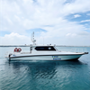 14.6 meter aluminum pilot house sport fishing vessel with triple outboard engines – side view