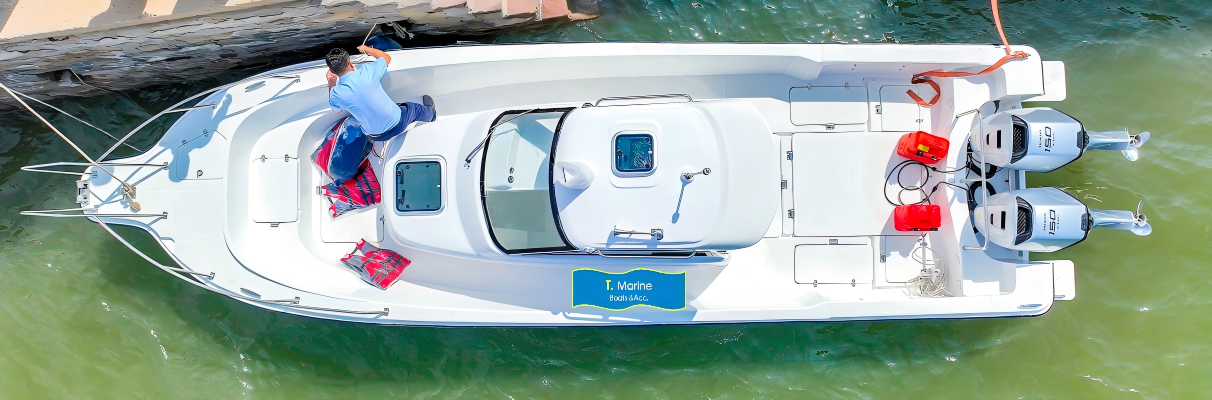 เรือตกปลา Times Marine 30 ฟุต Fibergalss พร้อมห้องโดยสาร